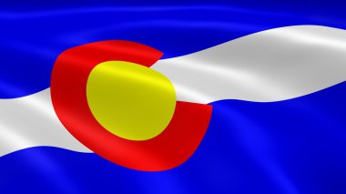 Coloradan flag in the wind clipart