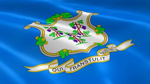 Connecticuter flag i vinden - Stock-foto