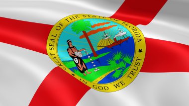 Floridian flag in the wind clipart