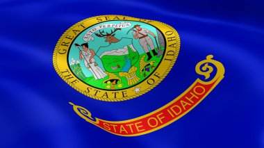 Idahoan flag in the wind clipart