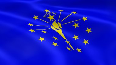 Hoosier flag in the wind clipart