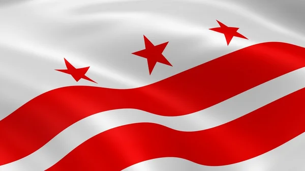 Washington flag i vinden - Stock-foto