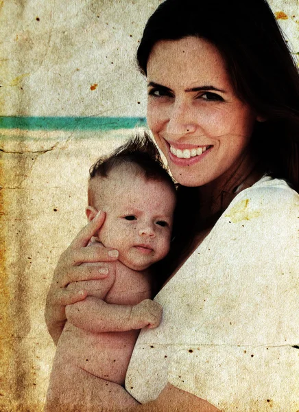 Güzel anne ile bebeği — Stok fotoğraf