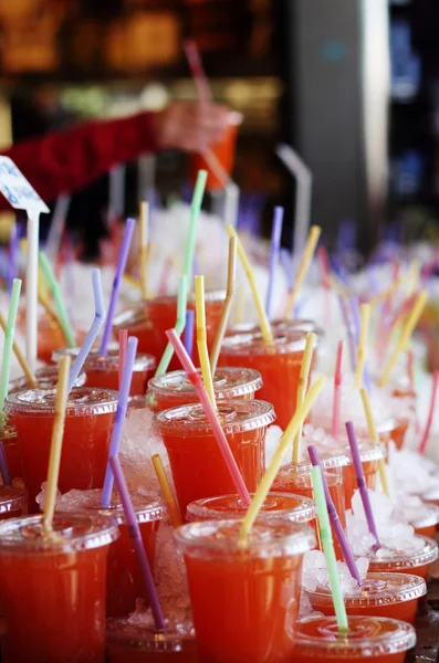 stock image Carrot juice glesses in ice