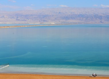 Dead Sea. Each year, the Dead Sea drying up. clipart