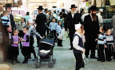 Kudüs - mea shearim ultra-Ortodoks alanının merkezi sokak