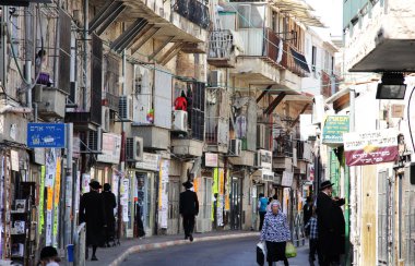 Kudüs - mea shearim ultra-Ortodoks alanının merkezi sokak