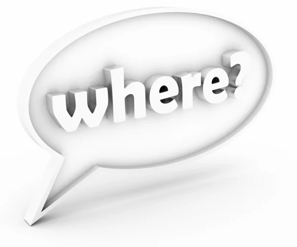 Where? chat box — Stock Photo, Image