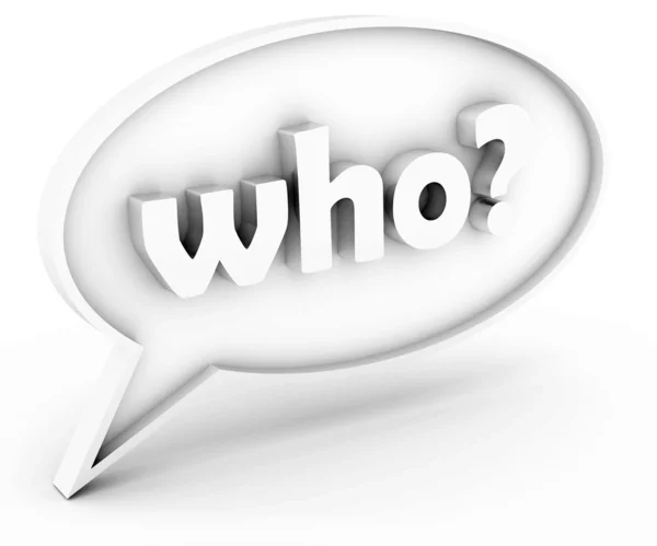 Who? chat box — Stock Photo, Image