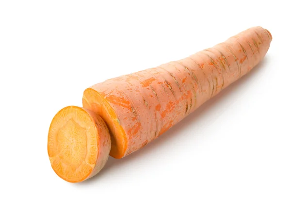 Свіжа морква на білому — стокове фото