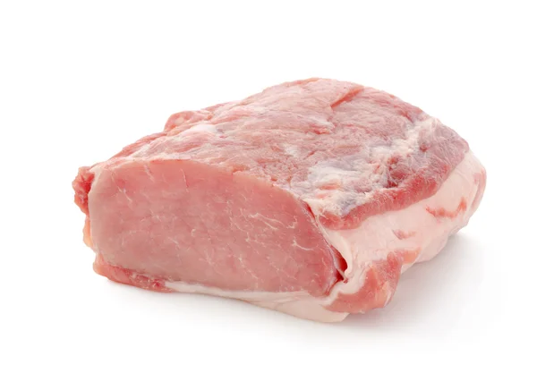 Pedaço de porco isolado — Fotografia de Stock