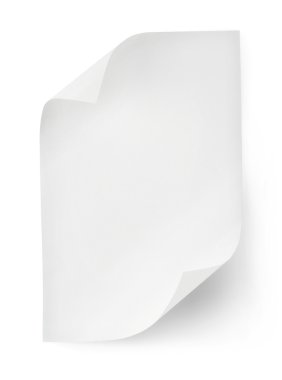 White paper clipart