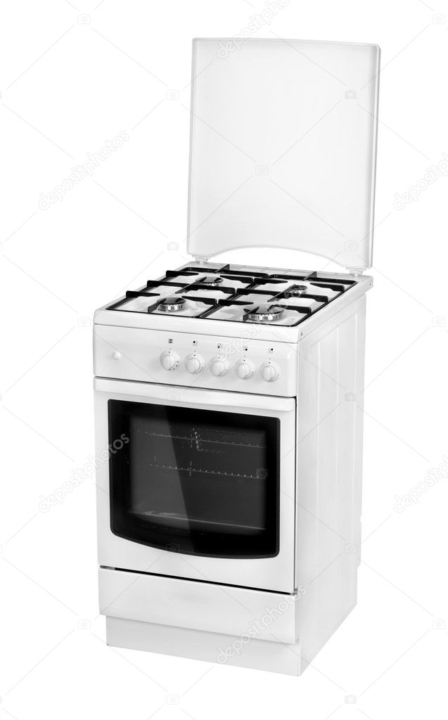 White gas cooker isolated