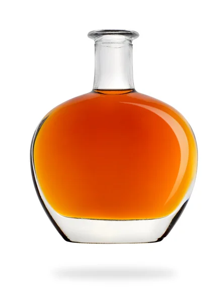 Fles van cognac geïsoleerd — Stockfoto