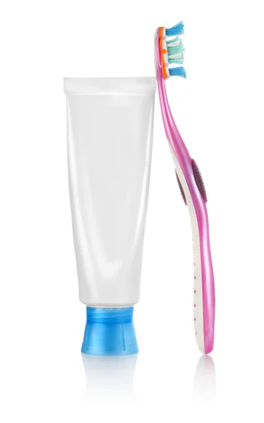 Stock image Toothpaste and toothbrush