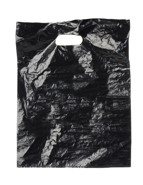 Czarna torba z tworzywa sztucznego — Zdjęcie stockowe