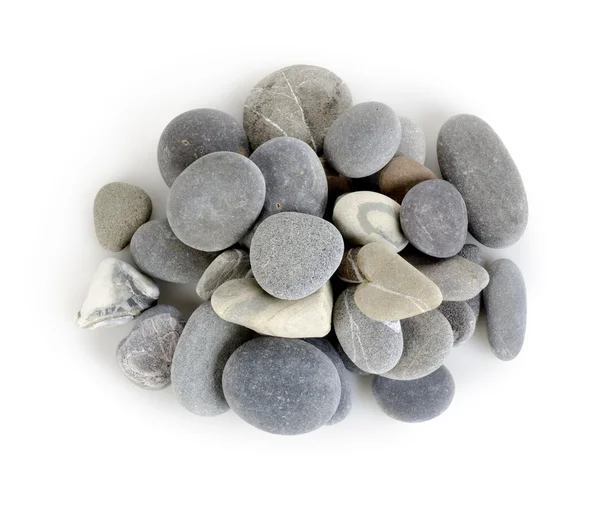 Heap a gray stones isolated — Stock Photo, Image
