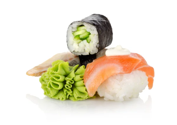 Wasabi e sushi — Fotografia de Stock