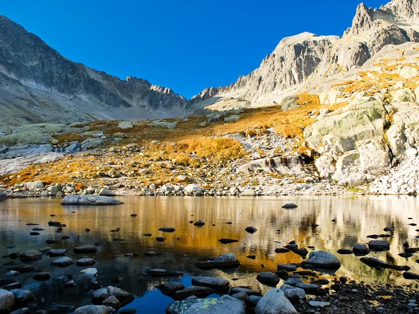 Осеннее горное озеро — стоковое фото