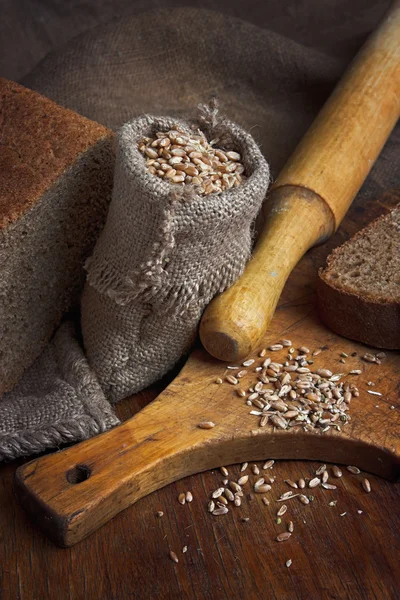 Bolsa de trigo en la panadería —  Fotos de Stock