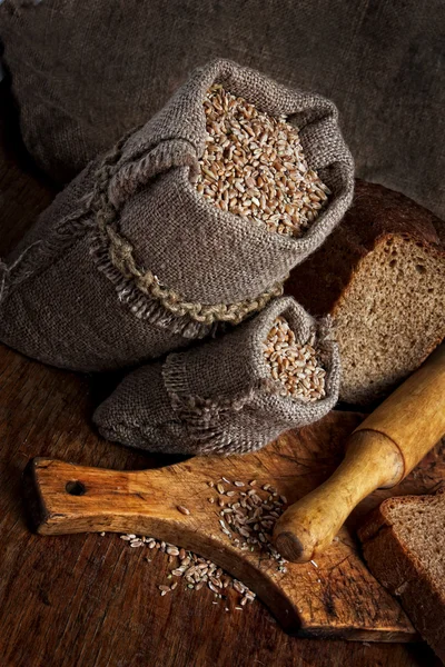 Sacchetto di grano nel panificio — Foto Stock