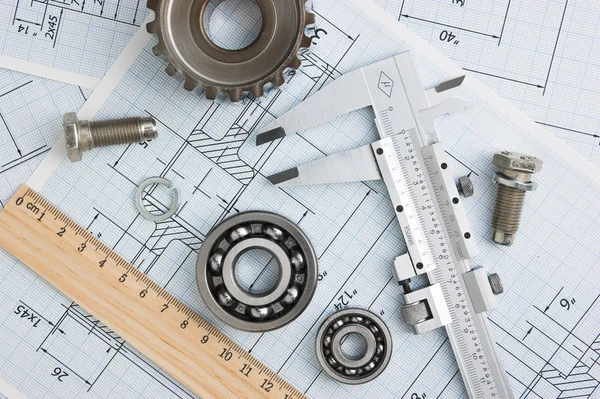 Instrumenten en mechanismen detail — Stockfoto