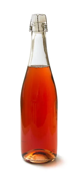 Uma garrafa de champanhe rosa — Fotografia de Stock