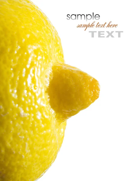 Una rodaja de macro limón — Foto de Stock