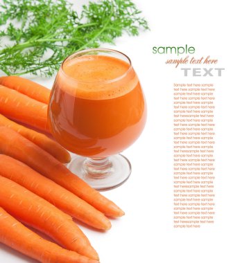 Carrots and carrot juice clipart