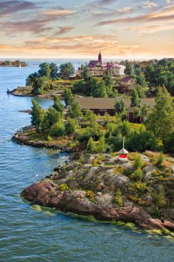 Islands near Helsinki in Finland clipart