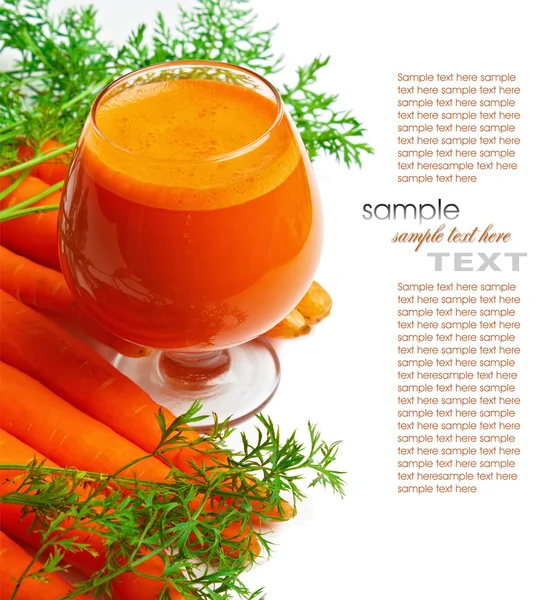 Karotten und Karottensaft — Stockfoto