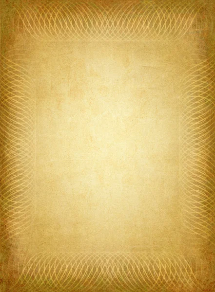 Старий папір з орнаментальним візерунком рамки — стокове фото