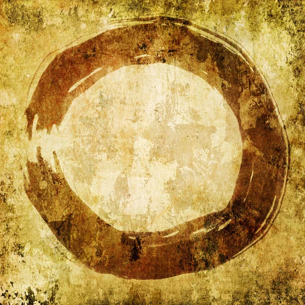 stock image Hand painted zen circle - enso