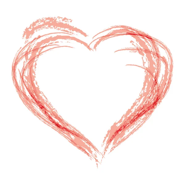 Mano dibujar símbolo del corazón — Vector de stock