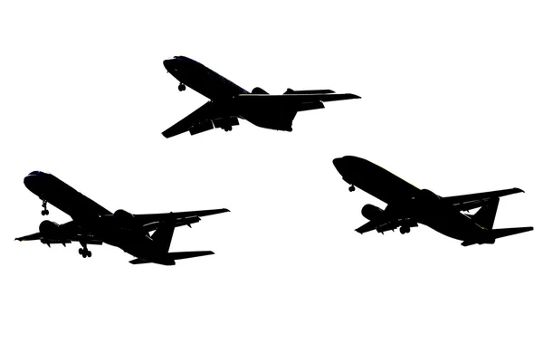 Літаки авіабус або літак — стокове фото