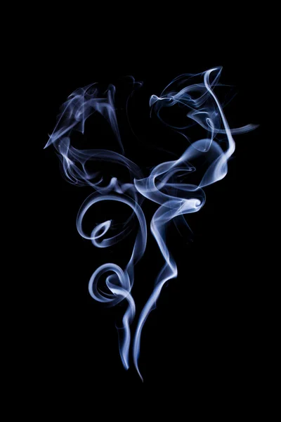 Fumaça abstrata isolada em preto — Fotografia de Stock