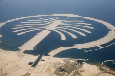 Jumeirah Palm Island Development In Dubai clipart
