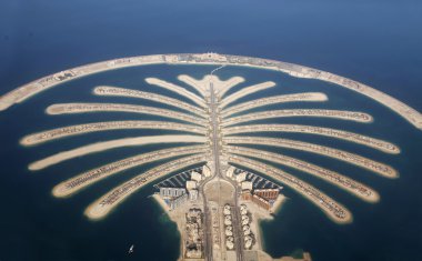 Dubai'deki Jumeirah palm Island geliştirme