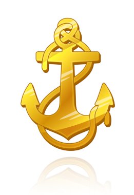 Gold Anchor clipart