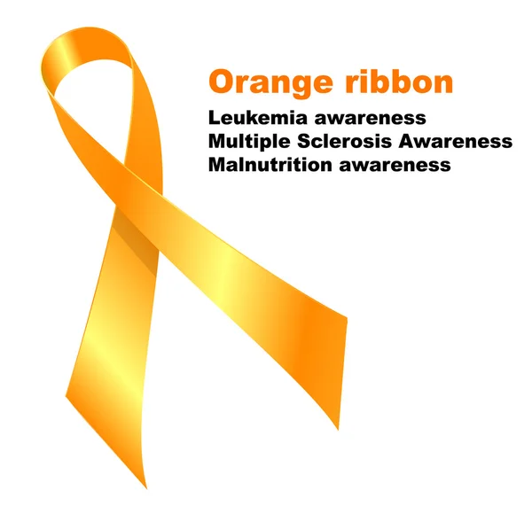 Orange ribbon — Stock Vector