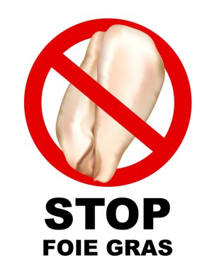 Stop Foie Gras sign. clipart