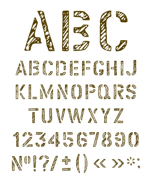 stock vector Stencil letters set.