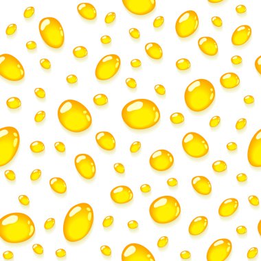 Seamless background with drops of orange juice. clipart