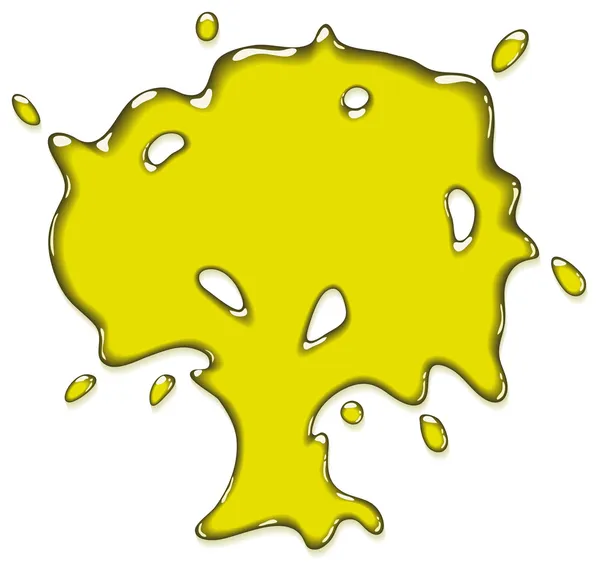 橄榄油。程式化的树剪影. — 图库矢量图片