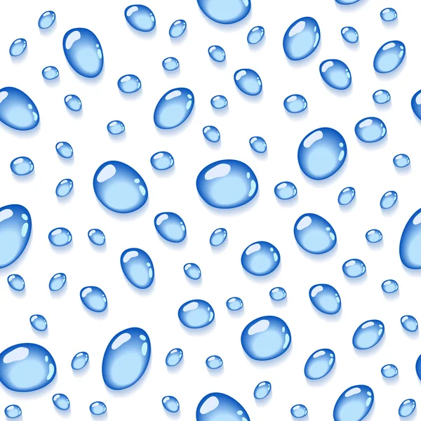 Fond sans couture avec gouttes d'eau . — Image vectorielle