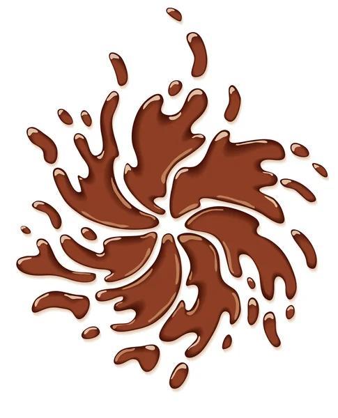 Éclaboussure de chocolat. — Image vectorielle