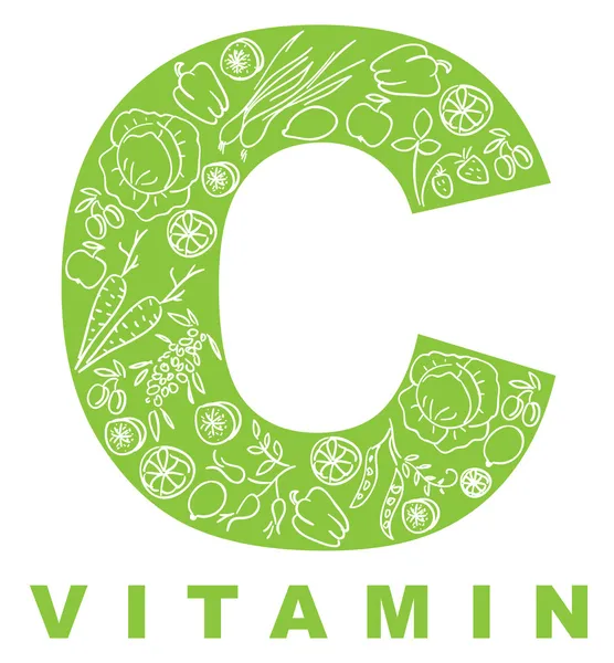 C-vitamin. — Stock Vector