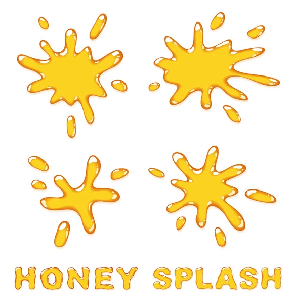 Honung splash set. — Stock vektor