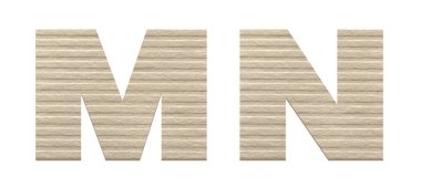 Letters from embossed cardboard. clipart