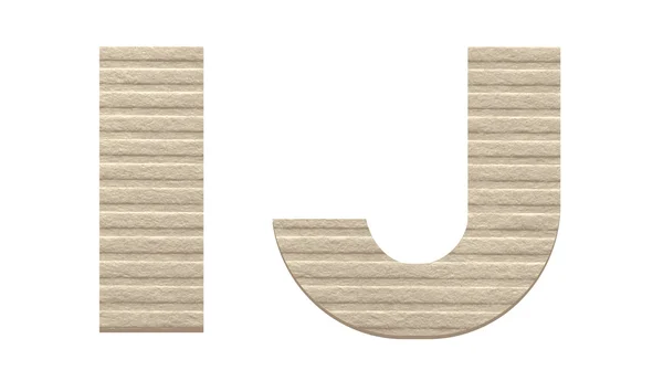 stock vector Letters from embossed cardboard.